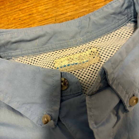 Mens Columbia PFG XXL Omni Shade Baby Blue Long Sleeve Vented Button Down Shirt. - Picture 4 of 6